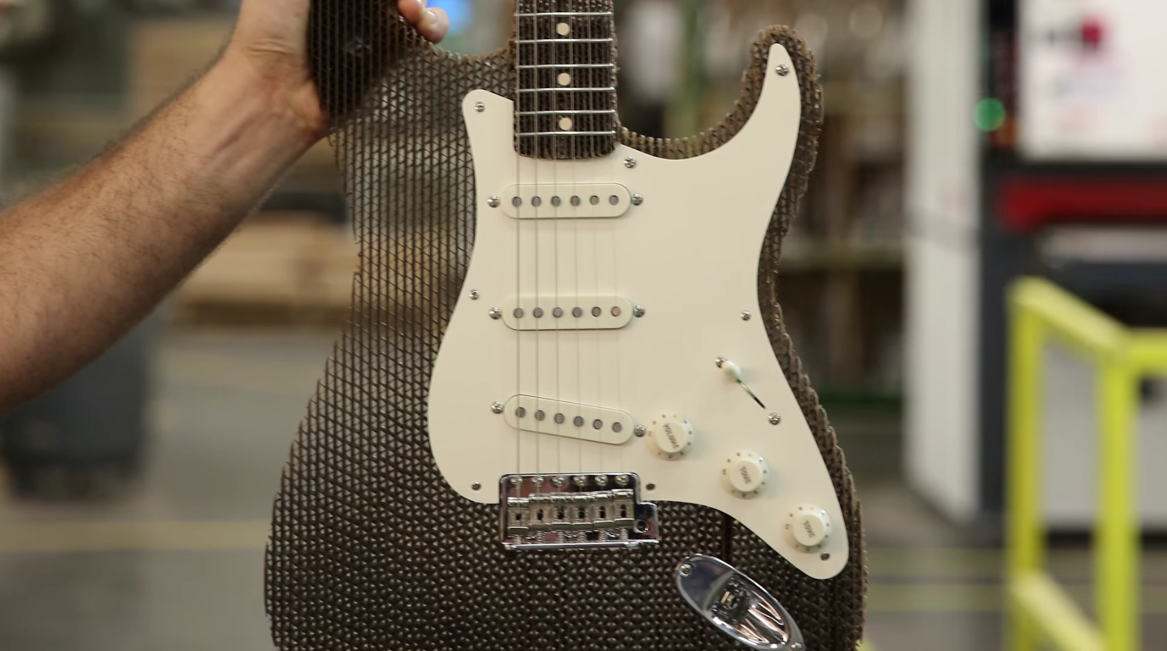Cardboard Fender Strat Guitar