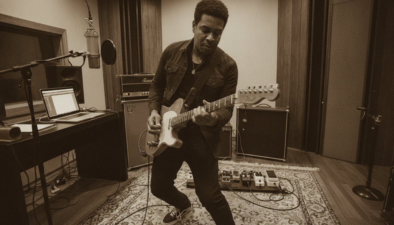 guitar player practicing
