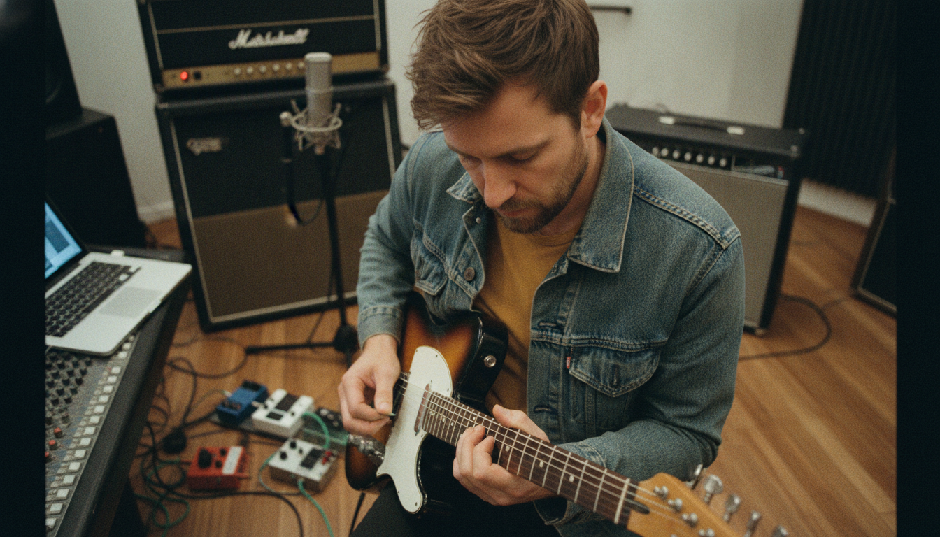 guitar player practicing