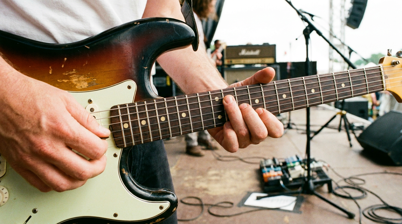 blues guitarist performing