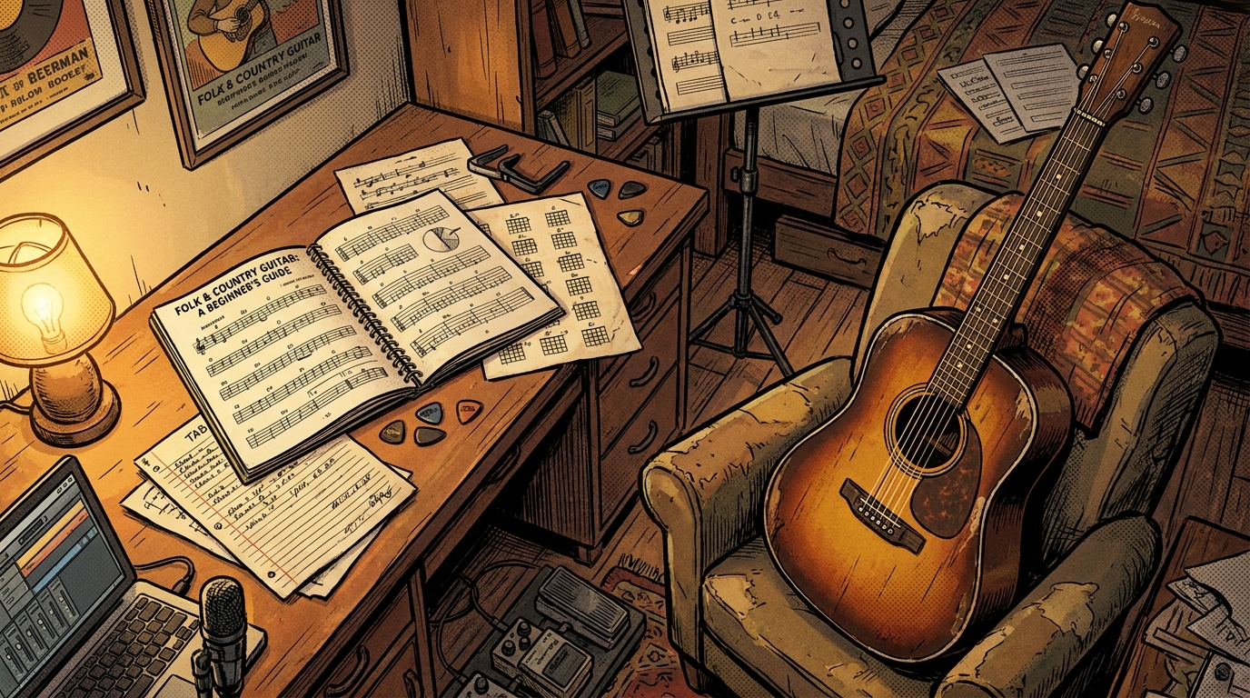 country guitar practice room