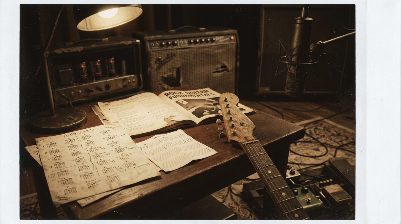 rock guitar practice room