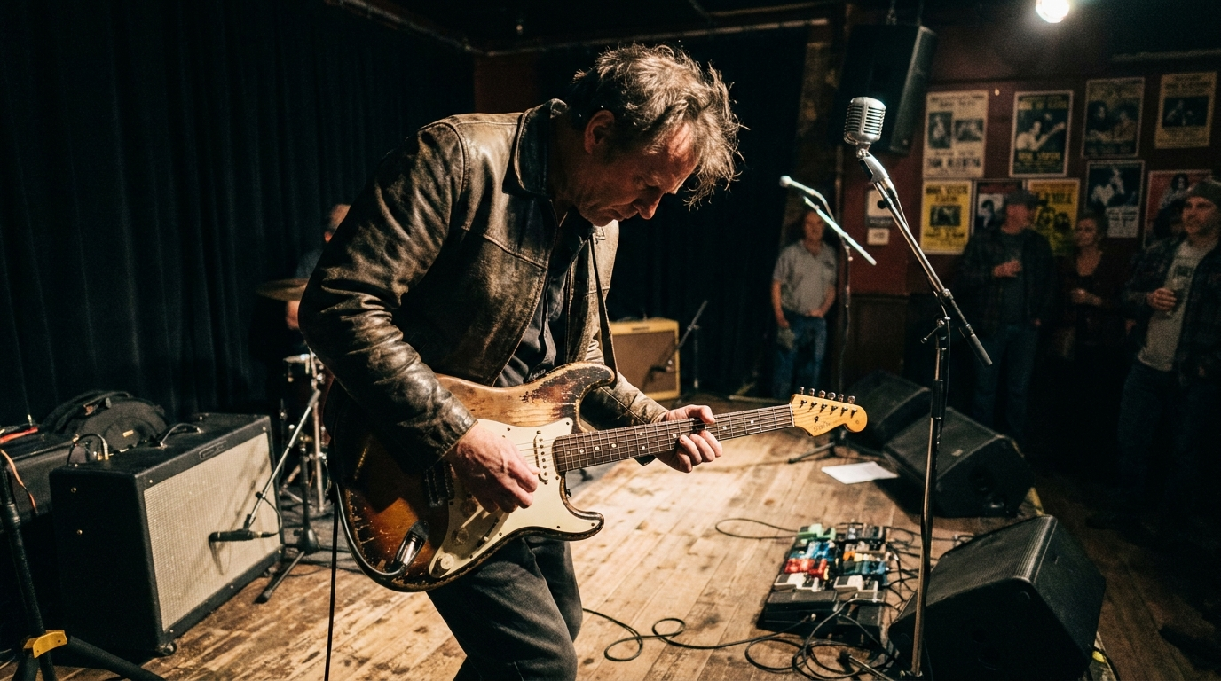 blues guitarist performing