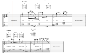 tapping harmonics tab and chart