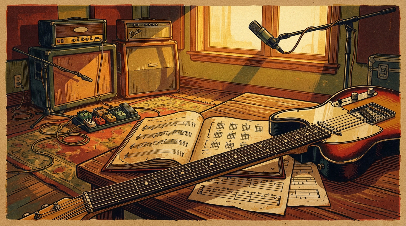 guitar and chord sheets