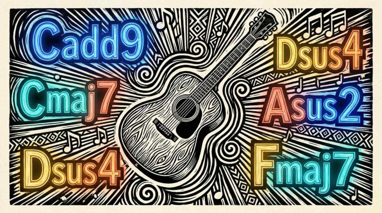 sus, add9 and maj7 chords